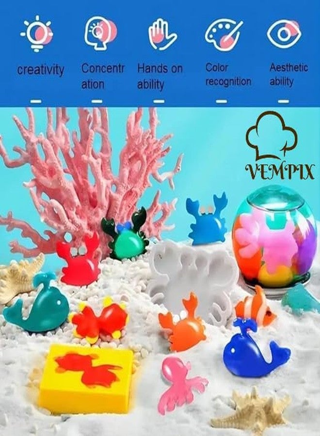 VEMPIX Resin Magic Water ELF Toys, Creative 3D Handmade Magic Gels Toys Homemade DIY Handmade Material Kit (1), Multicoloured - Image 4